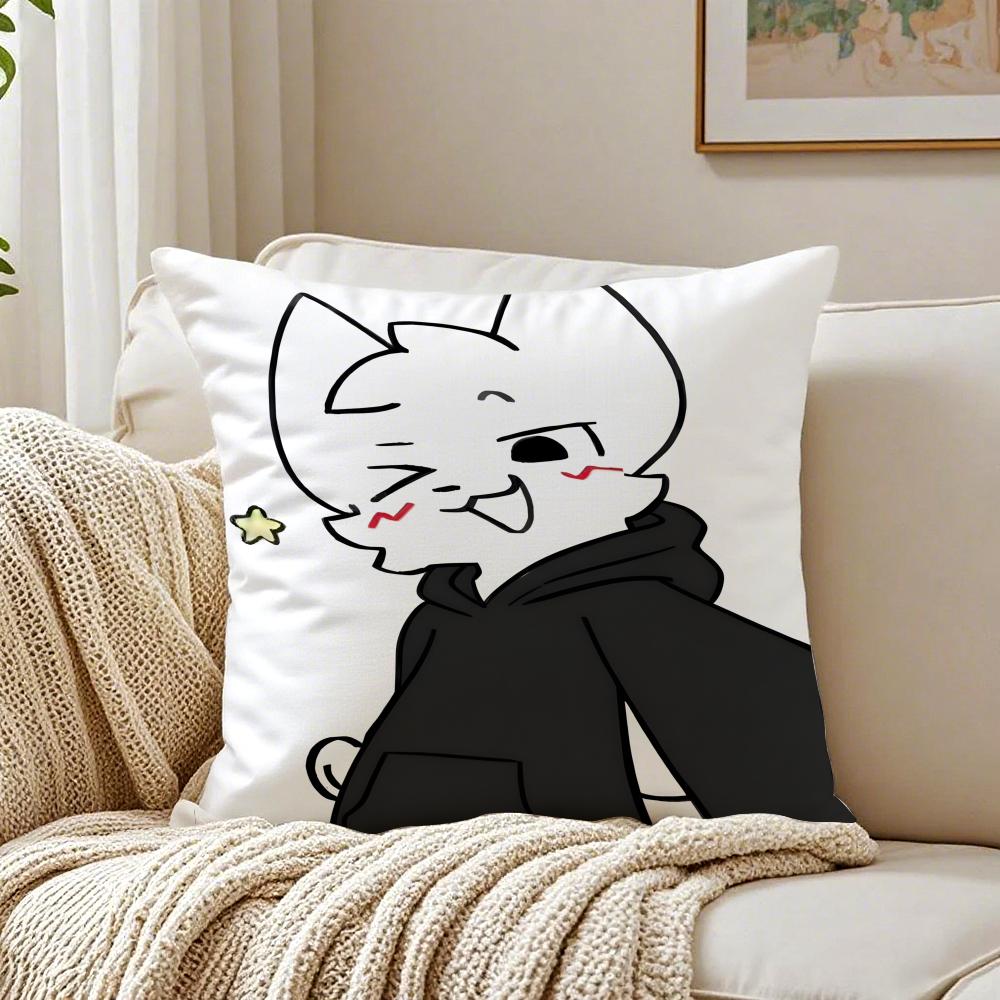 meme cute SSilly Cat Cushion Cover Pillowcase Antidustmite living Room Sofa Decor Cushion Room