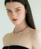 Жемчужное Красное Бусины Ожерелье_Pm24N012Ss
