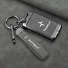 Кожаный держатель для умного ключа автомобиля из цинкового сплава для Volvo Polestar 3 Polestar 4 2023 2024 Чехол для брелока автоключ Аксессуары