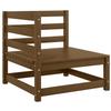 2 Piece Garden Lounge Set Honey Brown Solid Pine Wood