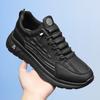 Мужская обувь весенняя дышащая повседневная обувь простые универсальные кожаные кроссовки черная обувь мягкая подошва студенческая обувь