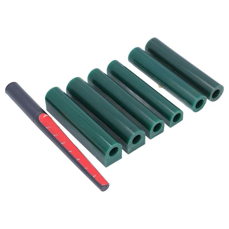 Август. Набор восковых трубок для колец, 6 размеров, восковые трубки для резьбы с линейкой-резаком для литья ювелирных колец, поделок, Инструменты для ювелиров