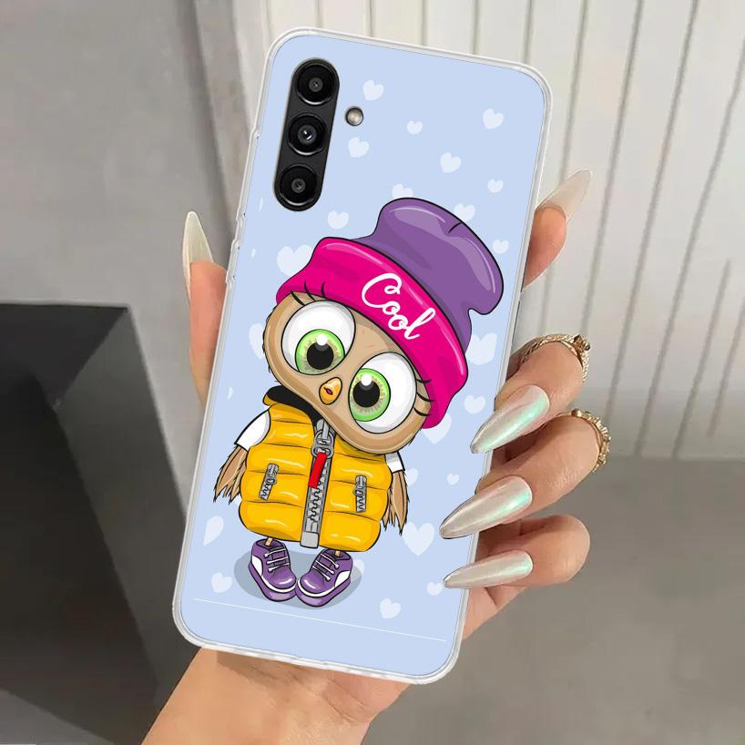 Мультяшный Милый Филин LoveLy Чехол для Телефона для Samsung Galaxy A16 A26 A36 A56 A15 A25 A35 A55 A14 A24 A34 A54 A13 A23 A33 A53 A05S A04S