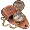 Compass with Beautiful Leather Pouch, Birthday, Anniversary, Graduation Day, Christmas Day Compass Gift