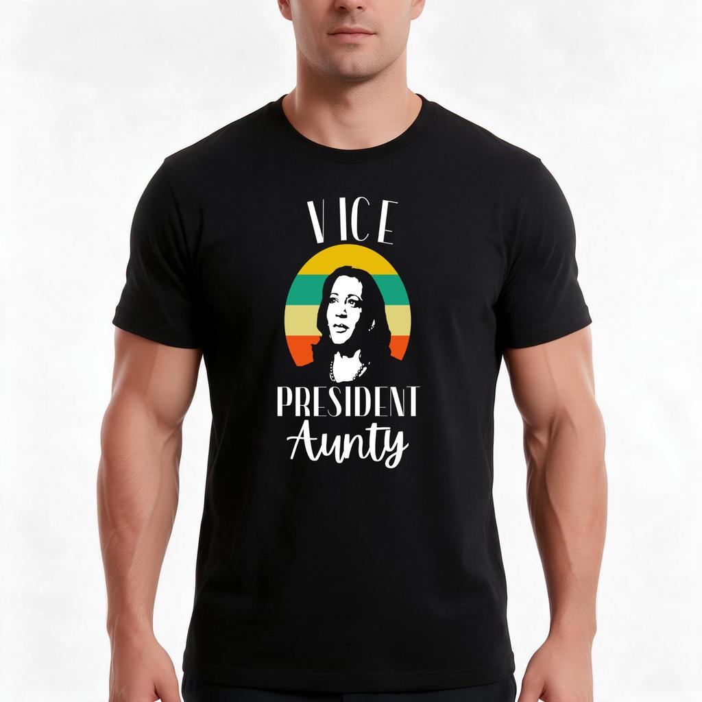 Kamala Aunty My Vp Looks Like Me Tshirt Summer Casual Cotton Tee Oversized Streetwear Tops Vintage Graphic Print