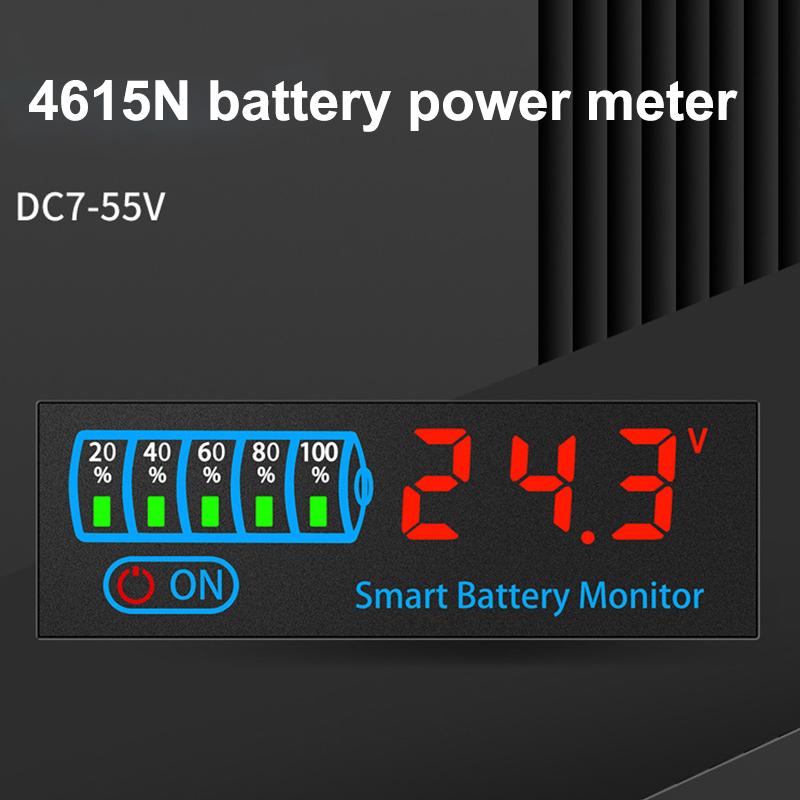 Индикатор уровня заряда батареи DC7-55V 12V 24V Плата емкости литиевой батареи 18650 Тестер заряда батареи