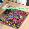 1pc Colorful Cartoon Monster Printed Chair Rug for Home Office Use, Living Room Kitchen Game Room Area Carpet