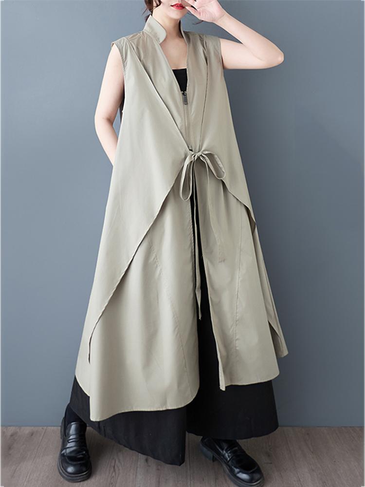 Xitao Платье-пэчворк с V-образным вырезом на молнии ZY8937