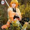 Аниме Kimetsu No Yaiba Косплей Костюм Demon Slayer Agatsuma Zenitsu Косплей Кимоно Накидки Брюки Топ Хэллоуин Костюм желтый