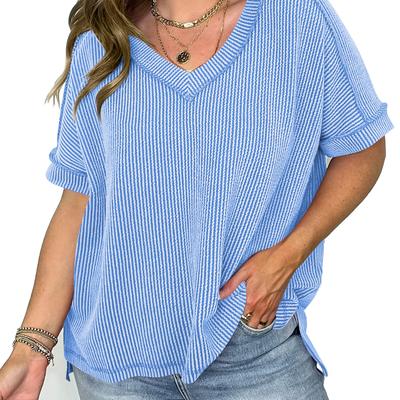 Новые женские футболки с V-образным вырезом и рукавами «летучая мышь», сращивающиеся по краям