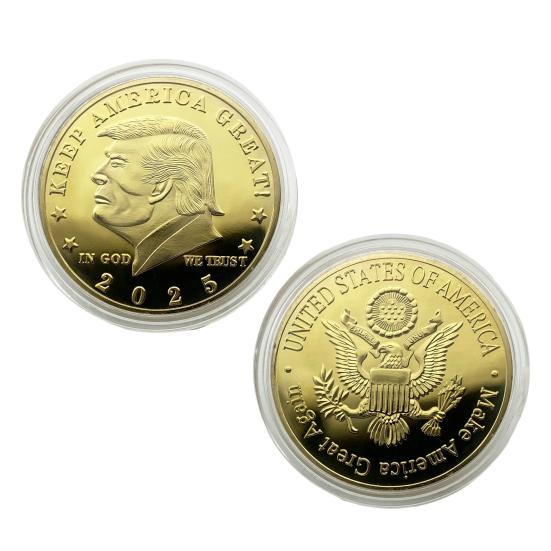 Монета Трампа, президентская сувенирная монета, металлический памятный жетон Keep America, отличный коллекционный подарок для сторонников MAGA/KAG