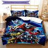 3pcs UFO Robot Grendizer10 Design Cover Set - HD Printed Bedding with 1 Cover and 2 Pillowcases - Perfect for Home and Dorm Decor