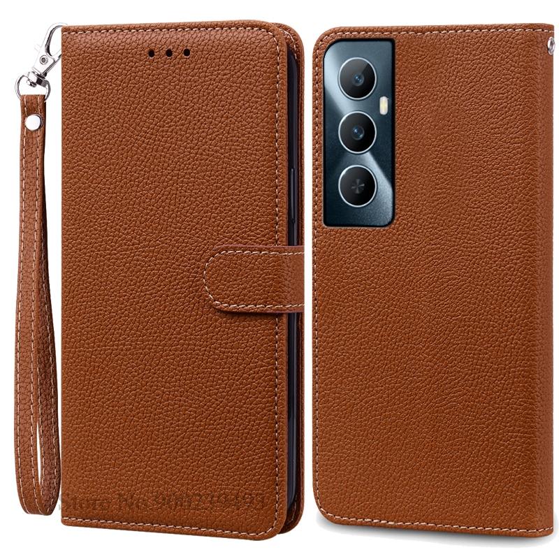 Для Realme C65 Чехол Мягкий Силиконовый Кошелек Кожаный Чехол Для Realme C65 Чехол Флип-Книжка Чехол Телефон Чехол Fundas Shell