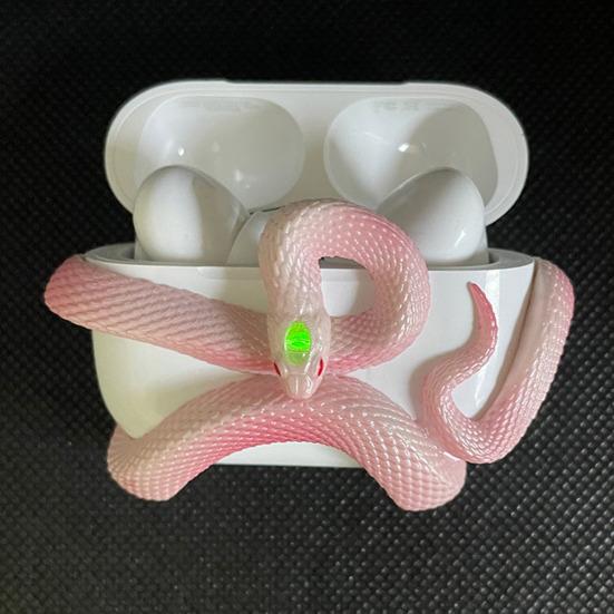 Защитный чехол для наушников с 3D-дизайном в виде змеи, ударопрочный, устойчивый к царапинам, беспроводные наушники в виде змеи