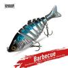 Kingdom Горячие приманки для рыбалки на барбекю, 6 и 8 суставов, жесткие приманки 65 мм, 90 мм, 120 мм, 140 мм, тонущие воблеры, реалистичные приманки для плавания, приманка для окуня