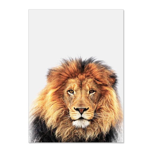Modern Animal Elephant Giraffe Alpaca Lion Canvas Paiting Wall Art Prints And Posters Wall Pictures For Living Room Home Décor No Frame