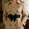 Wide Waist Belt Solid Color Dress Belt Bowknot Waist Straps  For Dress Decorate Clothes Accessories