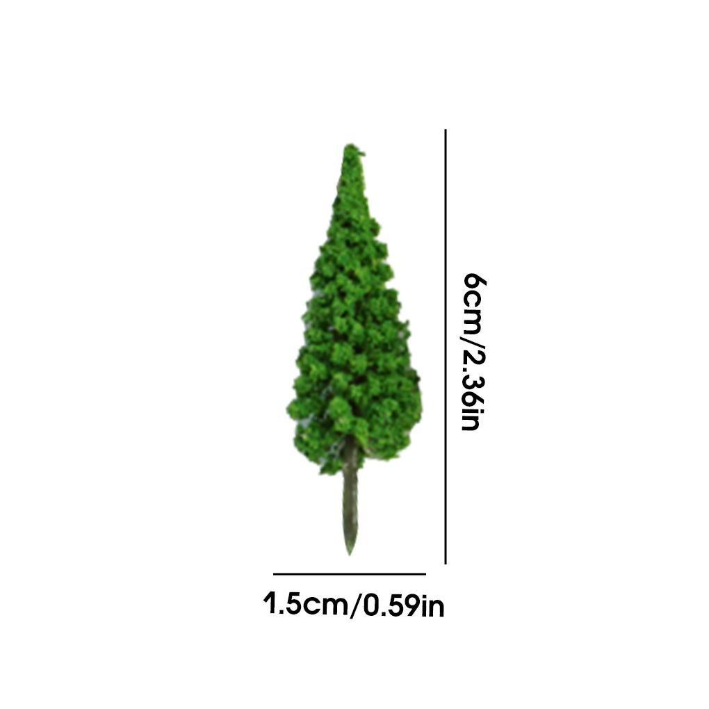 Упаковка из 50 искусственных моделей деревьев, декораций для зданий, ландшафтных растений, садовых макетов, украшений для домашнего офиса, сада