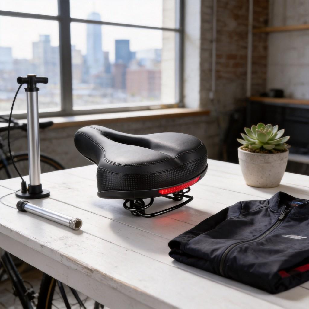 Bicycle Saddle With Spring Cushion For Commuting And Mountain Bikes