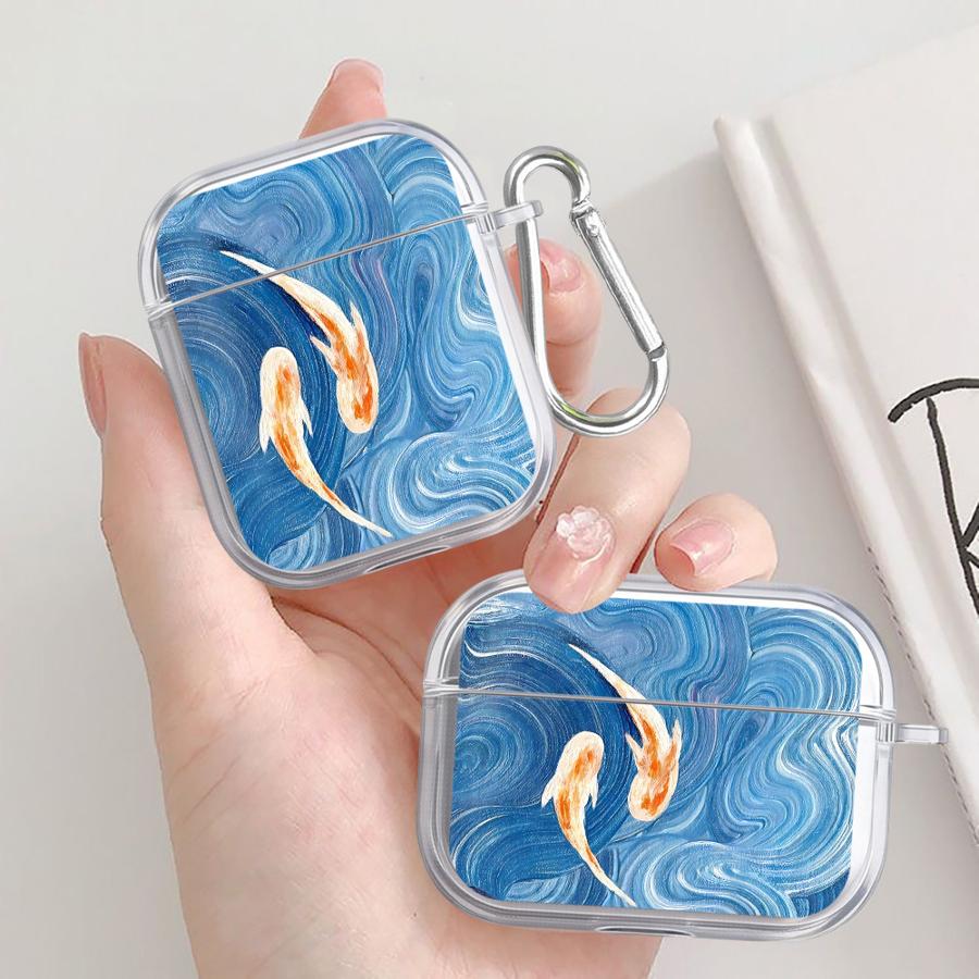 Чехлы для наушников Airpods с изображением морских рыб Чехол для Airpods Pro Pro3 4 2 3 Pro2 1