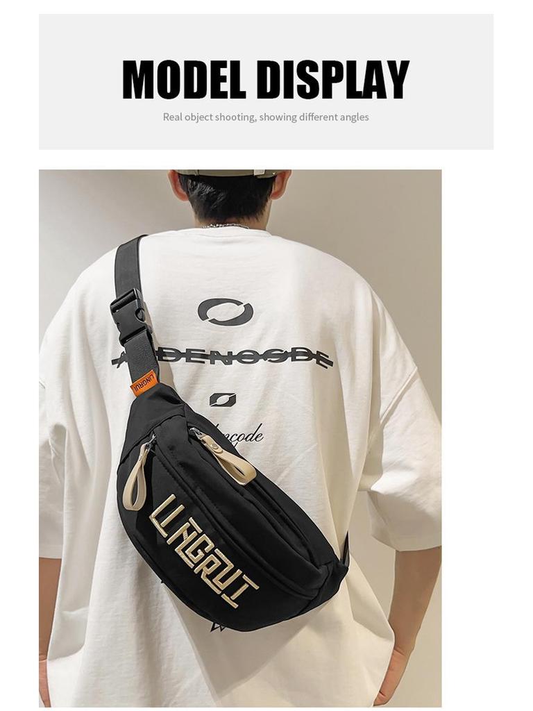 Модная поясная сумка унисекс – Большая вместимость, Легкая, Повседневная спортивная сумка через плечо/кроссбоди