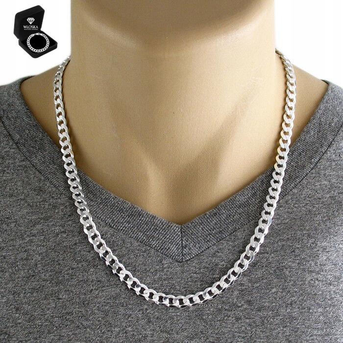 Silver Chain Men' Chain SILVER 925 7mm ITALIAN Armor + FREE