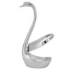 Tableware Holder Innovative Swan Shaped Cutlery Fork Spoon Storage Rack Organizer Silver