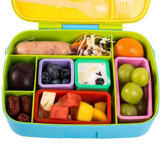 Lunch Box Salad Dressing Containers Reusable BPA-Free Leak-proof with Lid Microwave-safe Silicone Containers