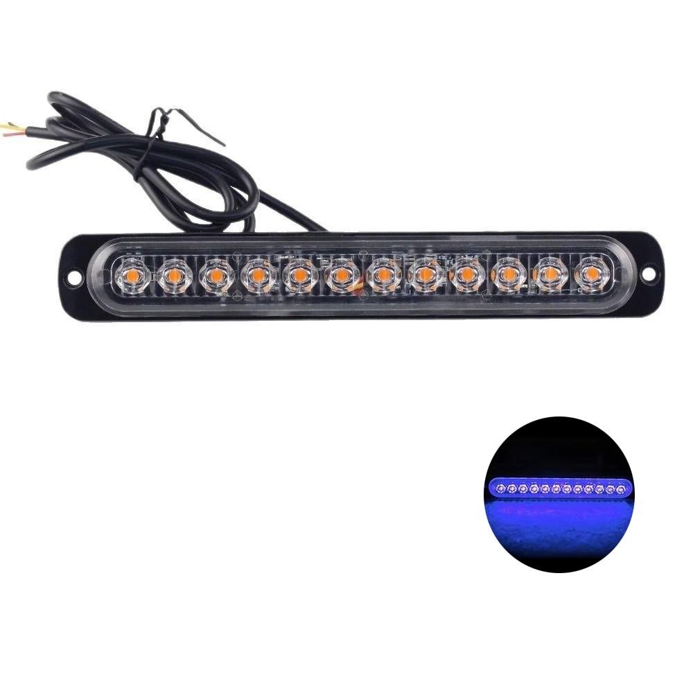 Waterproof 12 LED Stroboscopes Strobe 12-24V Constantly Bright Lights Emergency Flashing Light Side Marker Light Bars