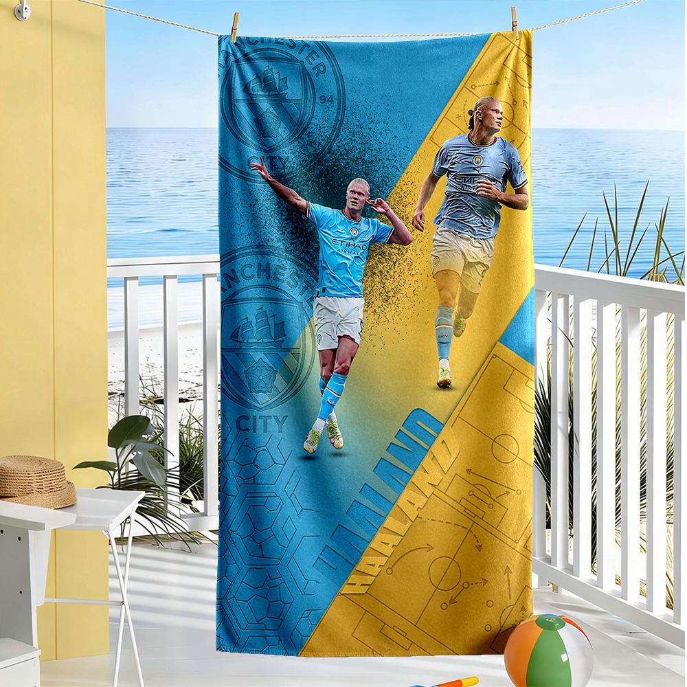 Haaland Beach Towel Soft Durable Quick-Dry Comfortable Lightweight Perfect for Traveling Yoga Camping and Swimming