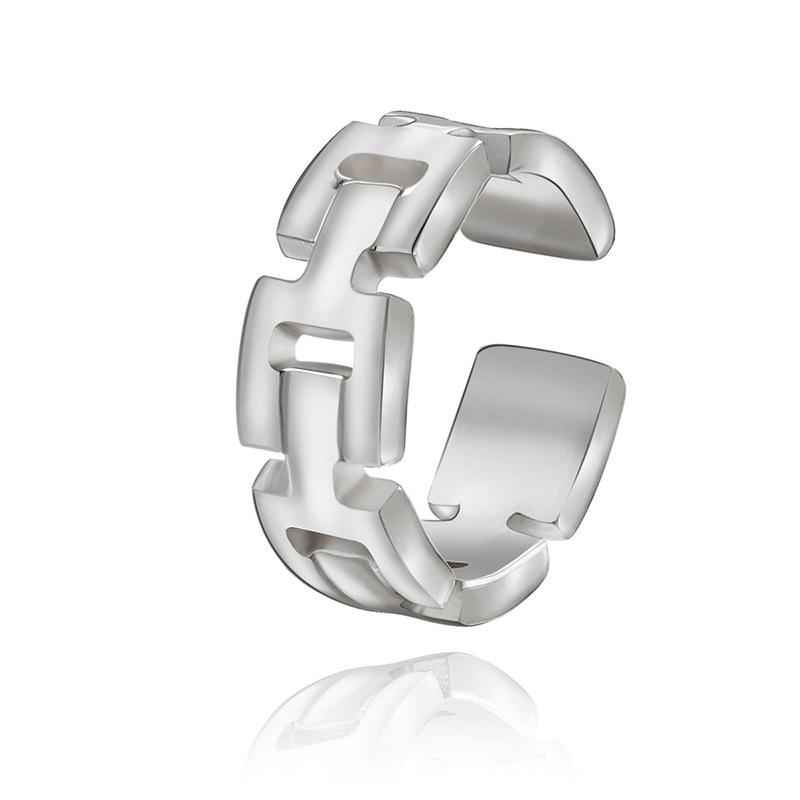 Кольцо с регулируемым отверстием из титановой стали, покрытое настоящим золотом, не выцветает, модное, универсальное, легкое, роскошное кольцо из нержавеющей стали