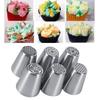 6psc Mounted Tip Piping Nozzle Set Cake Decorating Tips  Cookie Icing Dessert Making