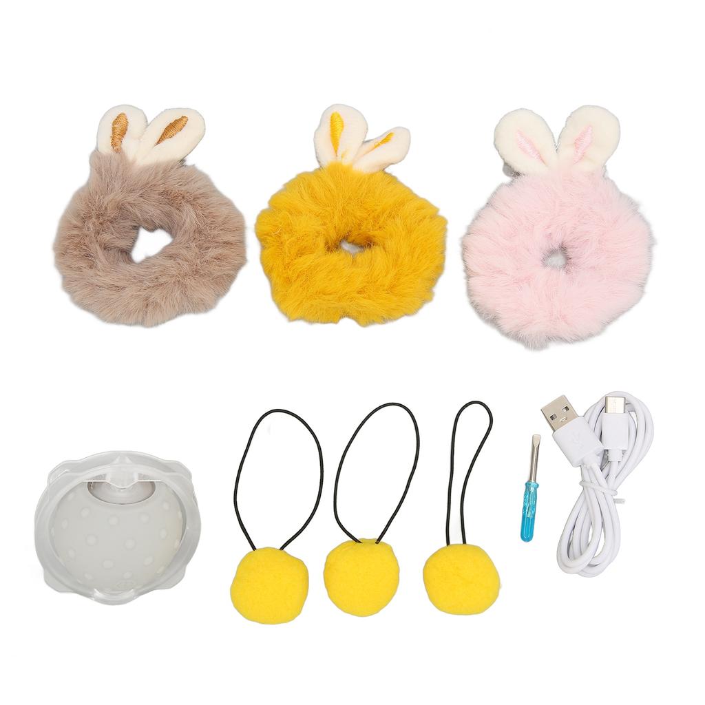 Электрический мячик-игрушка для кошек, 3 режима, USB-зарядка, умная интерактивная игрушка для котят с плюшевым чехлом-ремнем, для дома