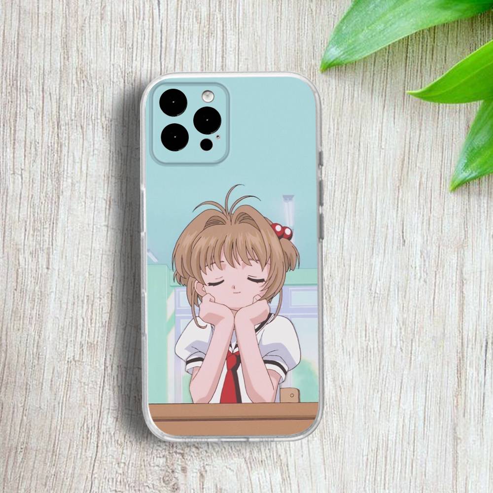Чехол для телефона Cardcaptor-ES S-Sakura для iPhone 17,16,15,14,13,12,11 Pro,Max,Plus,X,XS,XR,SE4,E Mini Прозрачный Мягкий Чехол