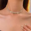 Elegant 2025 Cross-Border Diamond Patchwork Necklace: Chic Versatile Choker for Women