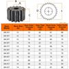 33/34/35/36/37/38/39/40/41/42/43Teeth 2M 45# Spur Gear Steel Material Cylindrical Gears For Transmission Accessories CNC Part 2M