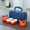 Outdoor Portable Travel Tea Set Storage Bag Kung Fu Tea Set Four Cups Teapot Tea Cup Gift Box