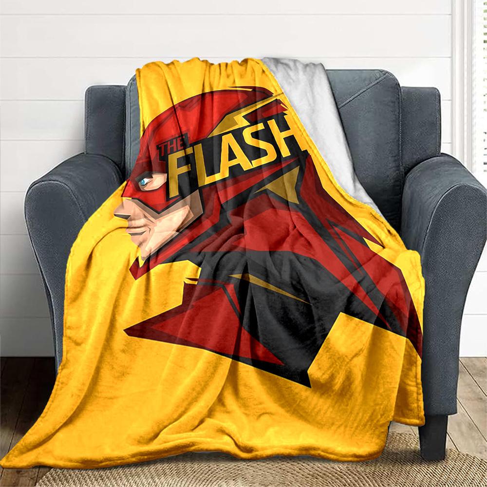 1pc The Flash Blanket Polyester Fiber, All Season Comfort for Sofa, Bed, Office, Car, Camping Ideal Home Decor & Gift, Office Comfort