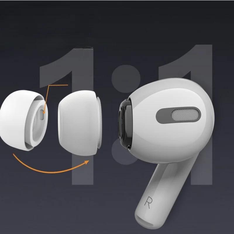 1 комплект амбушюр из пены с эффектом памяти для беспроводных Bluetooth-наушников Airpods Pro, силиконовые насадки для ушей, колпачки, амбушюры для наушников, насадки