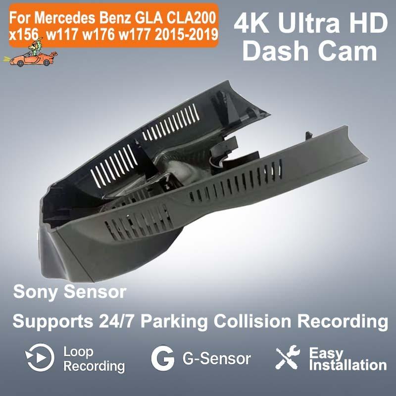 For Mercedes Benz GLA CLA200 x156  w117 w176 w177 2015-2019 4K Plug And Play Easy installation Wifi Car DVR Dash Cam