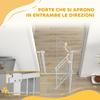 Adjustable Dog Gate 76-104cm, 106cm High Gate with 2 Extensions, White