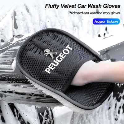 1Pcs Car Wash Glove Wool Polish Cleaning Brush Tool For 2008 208 308 508 4008 408 3008 307 207 107 607 106 406 407 206