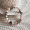 Gradient Sunset Bracelet: Mori Style Minimalist Handmade Vintage Pink & Brown Beads