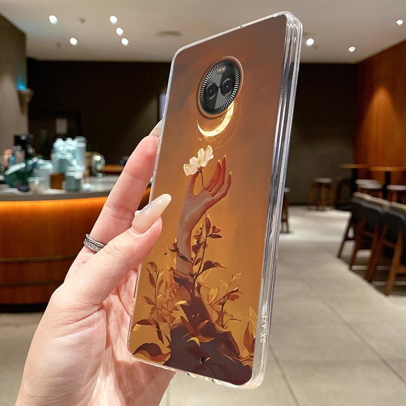 For Motorola Moto X4 Soft Silicone TPU Clear Shell Beautiful Painted Casing Grassland Wildflower Anti-scratch Cover For Moto X4