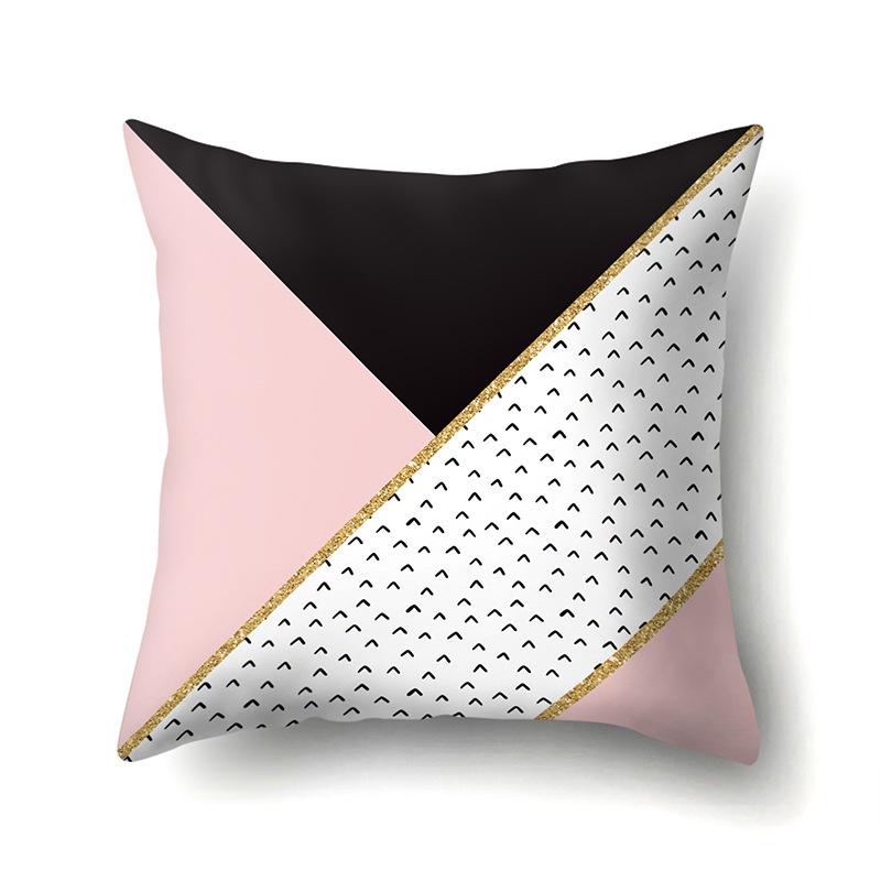 Ins Style Abstract Creative Polyester Pillow Case Car Decoration Home Printed Bedside Cushion Cover Pillow Case
