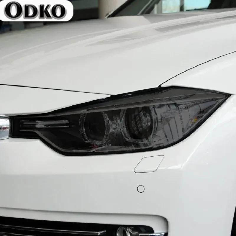 2 X For BMW 3 Series G20 G21 F30 F31 F34 Car Headlight Tint Black Protective Film Protection Transparent TPU Sticker Accessories