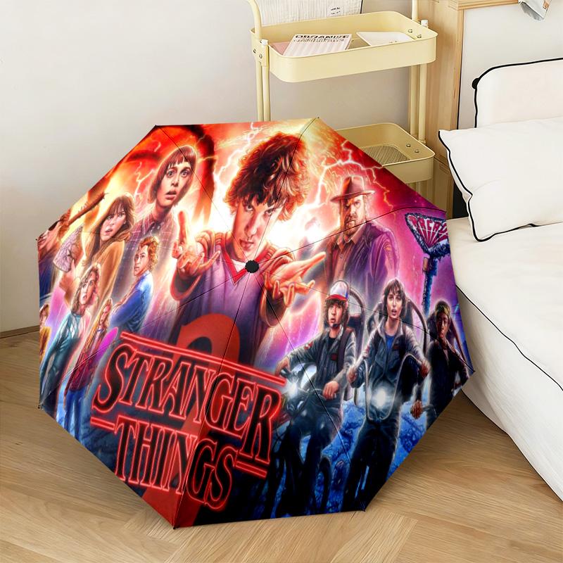 Halloween horror thriller Stranger Things Umbrella home essential wrought iron eight legged multifunctional travel camping essential umbrella V15
