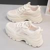 Women's New Spring and Summer Mesh Breathable Versatile Platform Casual Sports Shoes Lightweight White Shoes