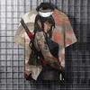 Japanese Samurai Style 3D Print Sexy Tattoo Beauty T Shirt Summer Tops Tee Fashion Unisex Men Women T-shirt Oversized Streetwear