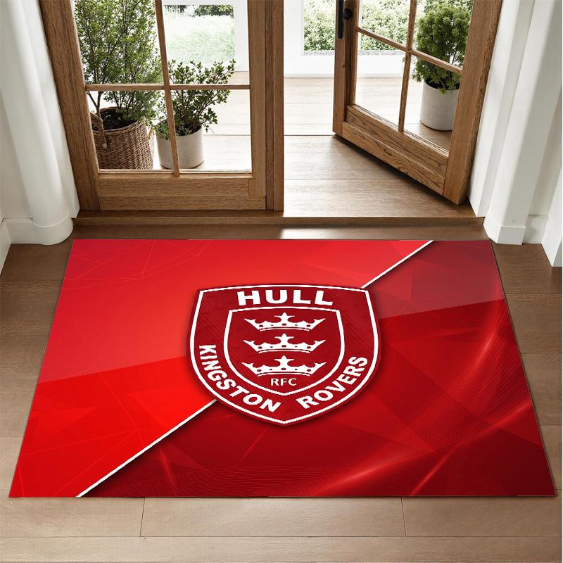 Hull KR Design Crystal Velvet Rug Soft Decorative Mat for Bedroom Entrance